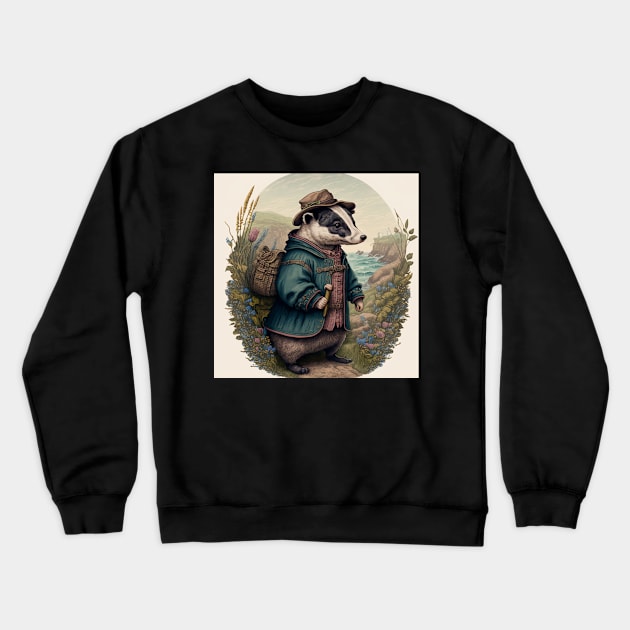 Garden Rustler Badger #3 Crewneck Sweatshirt by WilbDigital